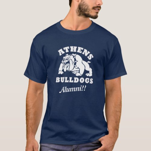 Athens Bulldogs Alumni mans t shirt