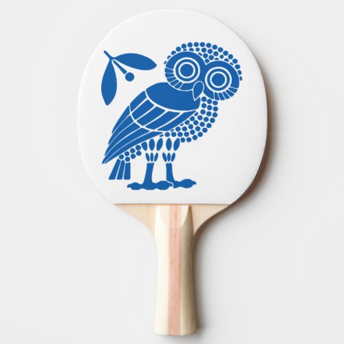 Athens city municipality flag symbol emblem owl bi ping pong paddle