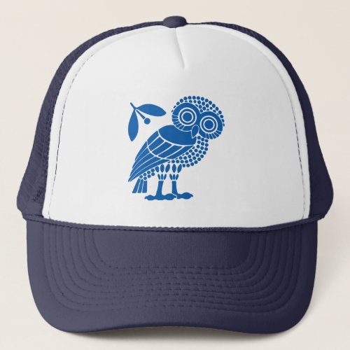 Athens city municipality flag symbol emblem owl bi trucker hat