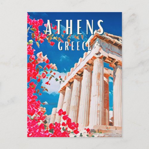 Athens city of Greek mythology Postcard