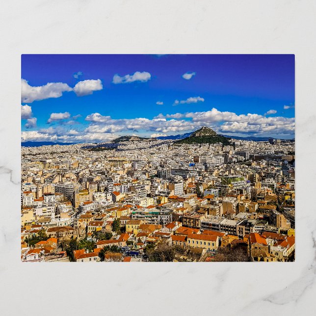 ATHENS FOIL HOLIDAY POSTCARD (Front)