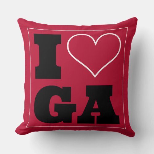 Athens GA Game Day School Pride Accent Throw Pillow