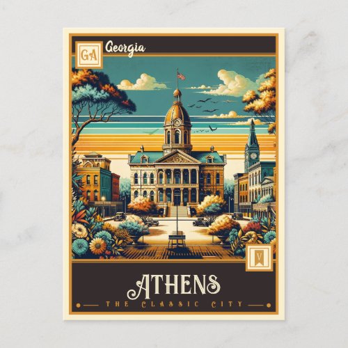 Athens Georgia  Vintage Postcard