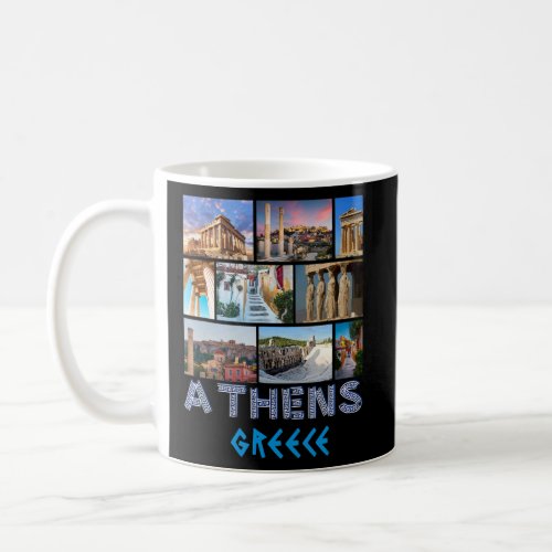 Athens Greece Acropolis Famous Sights Souvenir Fro Coffee Mug