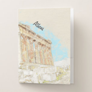 Athens Greece Ancient City Pocket Folder – Travel