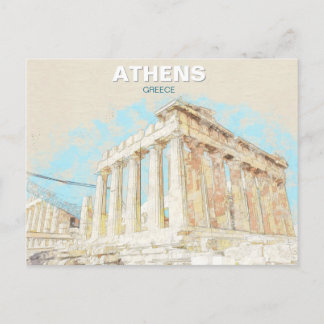Athens Greece – Ancient City Travel Souvenir  Postcard