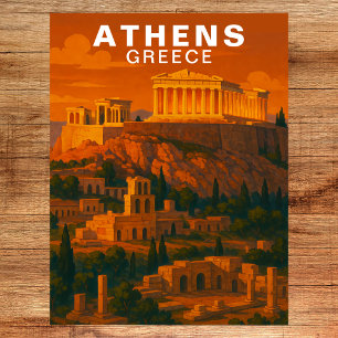 Athens, Greece Ancient Classic Ruins Postcard
