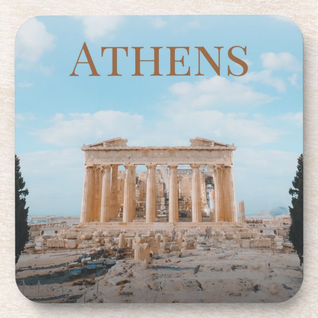 Athens Greece Beverage Coaster (Front)