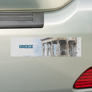 Athens Greece Bumper Sticker – Vintage Travel
