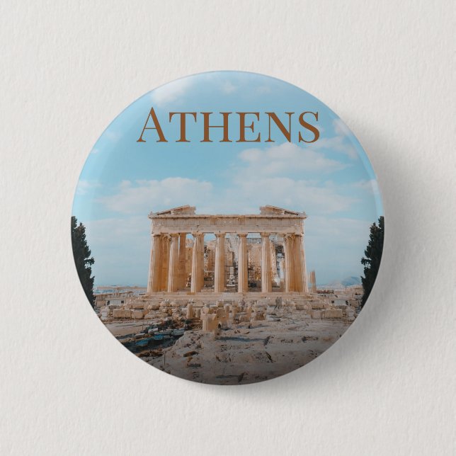 Athens Greece Button (Front)