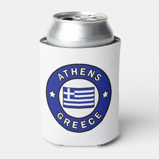 Athens Greece Can Cooler (Can Front)