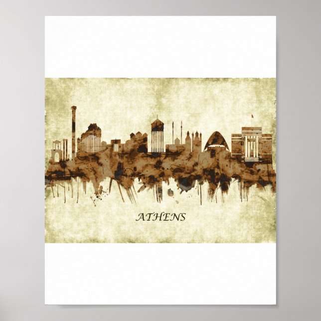 Athens Greece Cityscape Poster (Front)