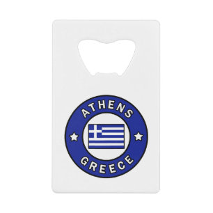 Athens Greece Credit Card Bottle Opener