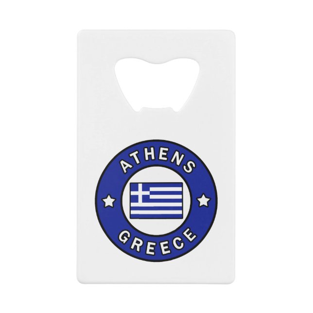 Athens Greece Credit Card Bottle Opener (Front)