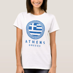 Athens, Greece Distressed Design Women's White T-Shirt