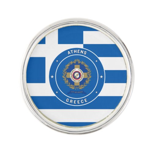 Athens Greece Emblem  Flag Lapel Pin