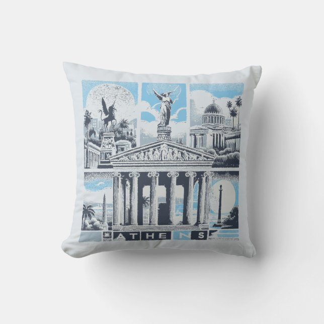 Athens Greece Europe Throw Pillow (Front)