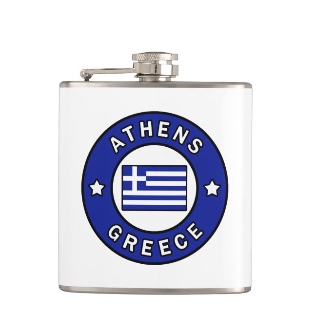Athens Greece Flask (Front)