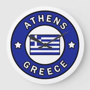 Athens Greece Large Clock