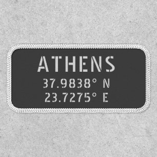 Athens Greece Latitude Longitude Patch