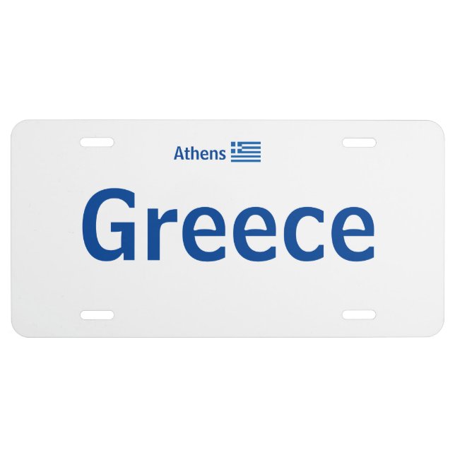 Athens, Greece License Plate (Front)