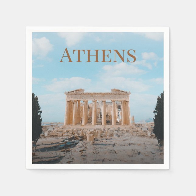 Athens Greece Napkins (Front)