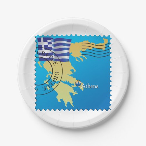 Athens Greece Paper Plates