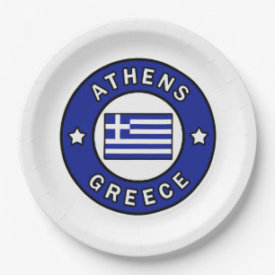 Athens Greece Paper Plates