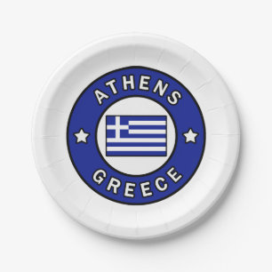 Athens Greece Paper Plates