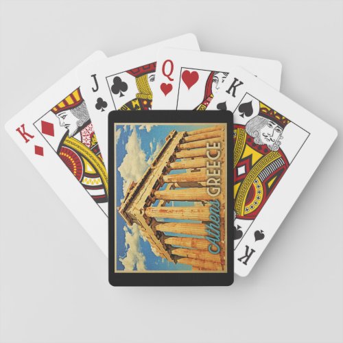 Athens Greece Parthenon Poker Cards