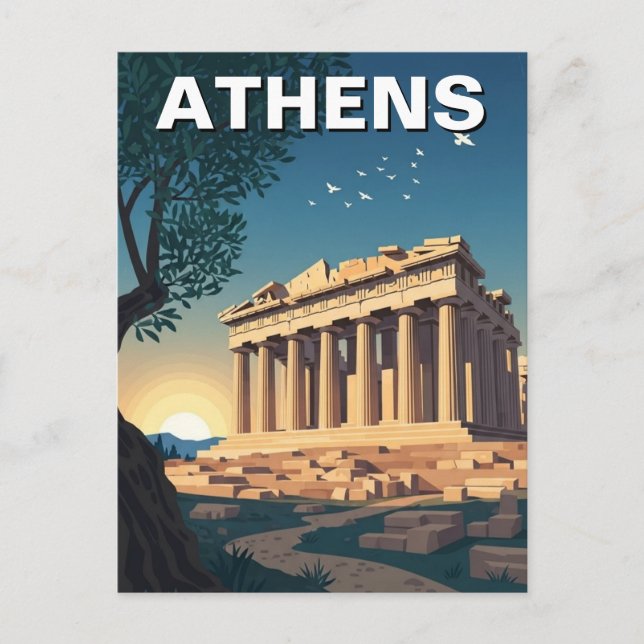 Athens Greece Parthenon Travel Postcard (Front)