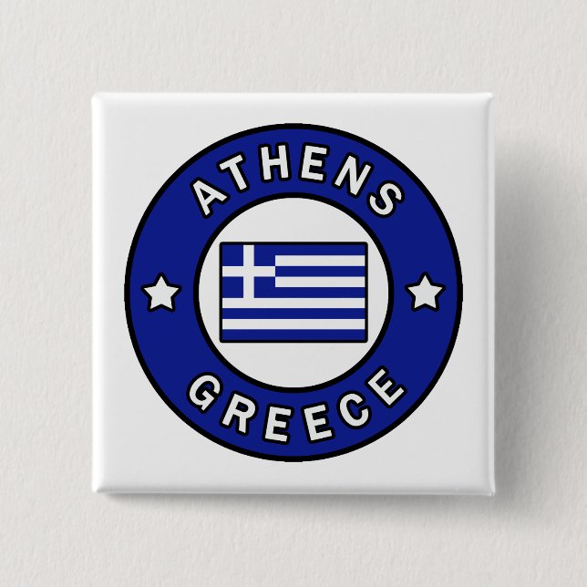Athens Greece Pinback Button (Front)