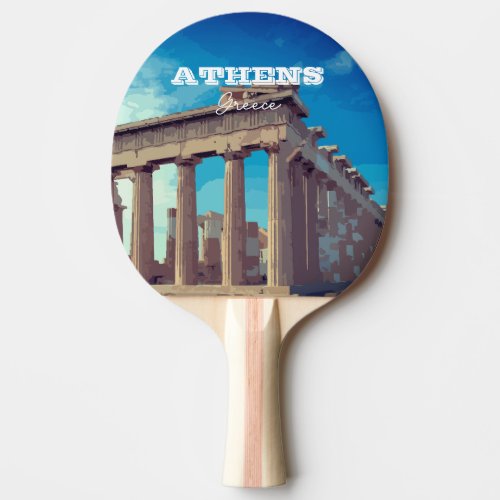 Athens Greece Ping Pong Paddle