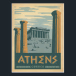 Athens, Greece Postcard<br><div class="desc">Anderson Design Group is an award-winning illustration and design firm in Nashville, Tennessee. Founder Joel Anderson directs a team of talented artists to create original poster art that looks like classic vintage advertising prints from the 1920s to the 1960s.</div>