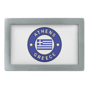 Athens Greece Rectangular Belt Buckle