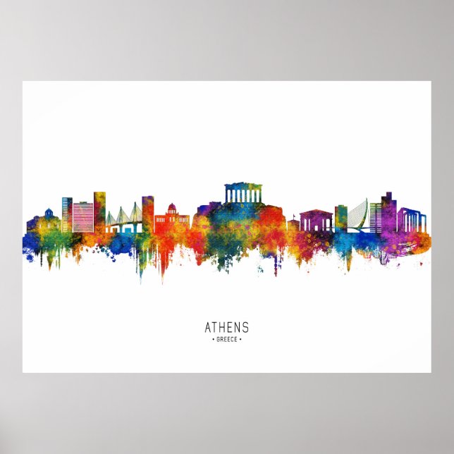 Athens Greece Skyline Poster (Front)