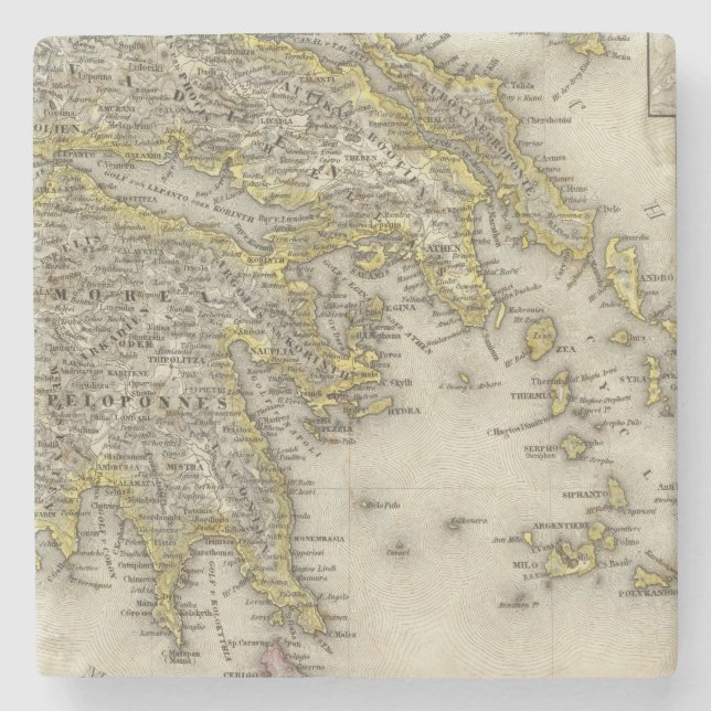 Athens, Greece Stone Coaster (Front)