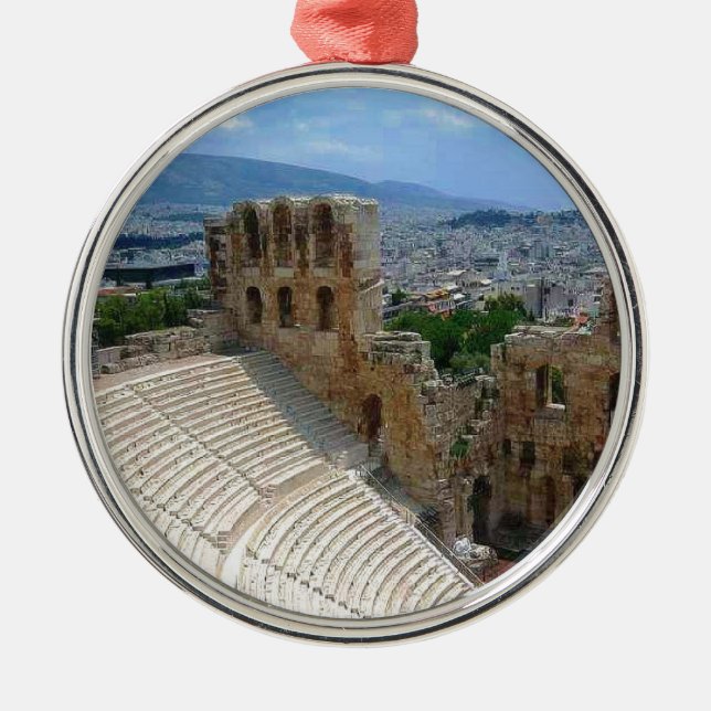 Athens Greece the Colosseum Metal Ornament (Front)