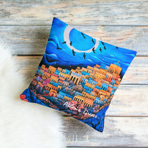 Athens Greece Throw Pillow