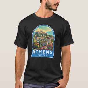 Athens Greece Travel Art Vintage T-Shirt