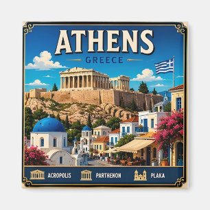 🧲 Athens Greece Travel Memory For Vacation Photos Magnet