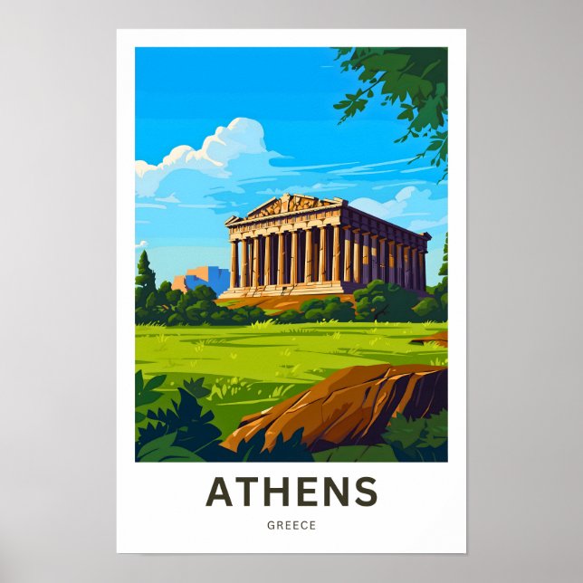 Athens Greece Travel Print (Front)