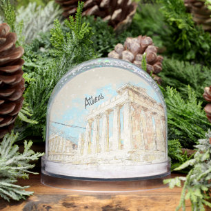 Athens Greece Travel Snow Globe – Ancient City Lan