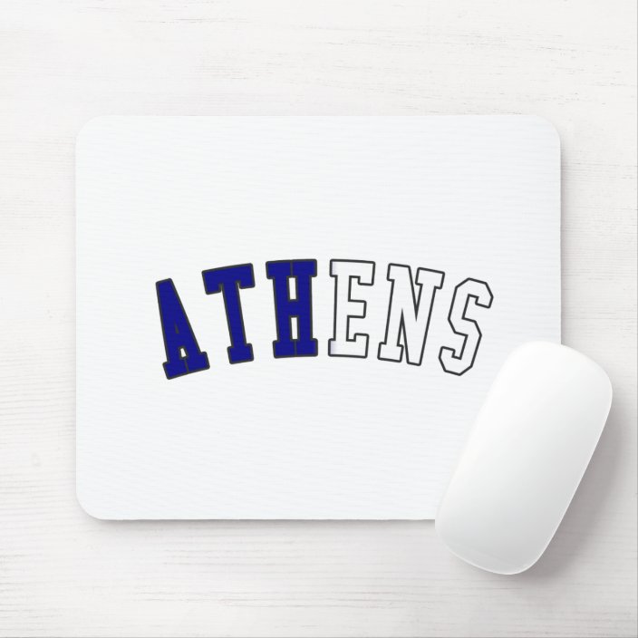 Athens in Greece National Flag Colors Mousepad