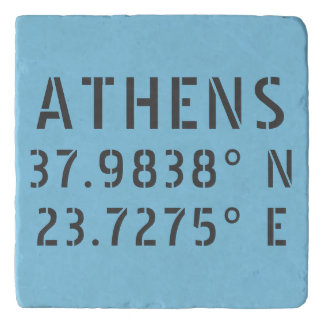 Athens Latitude Longitude Trivet