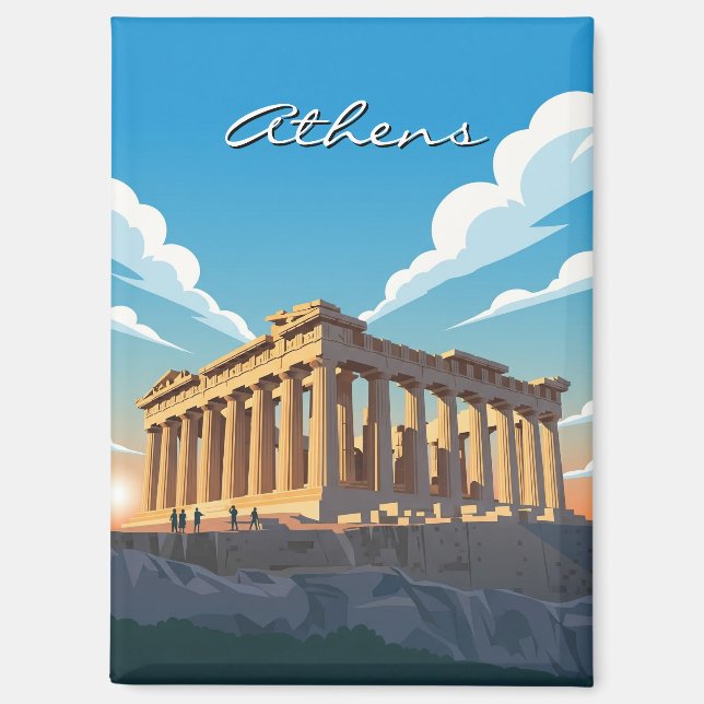 Athens Parthenon Magnet (Front)