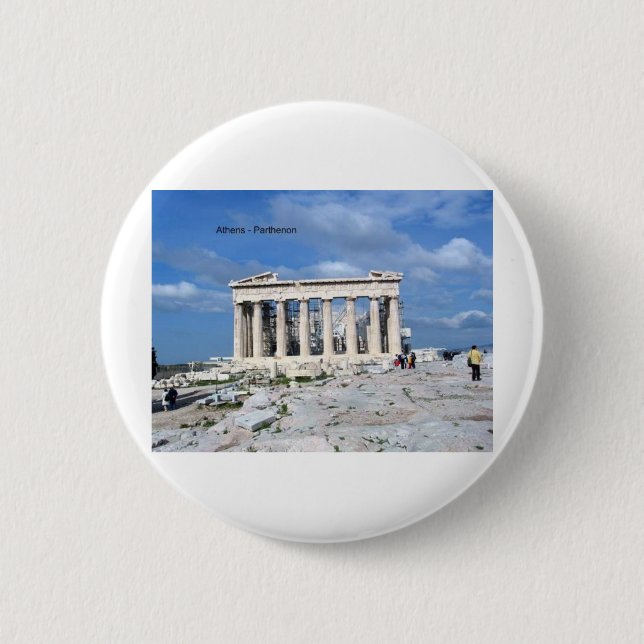 Athens Parthenon Pinback Button (Front)