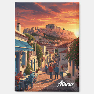 Athens Plaka Greece Travel Magnet