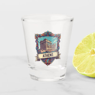 Athens Plaka Greece Travel Shot Glass