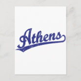 Chicago script logo in red postcard, Zazzle